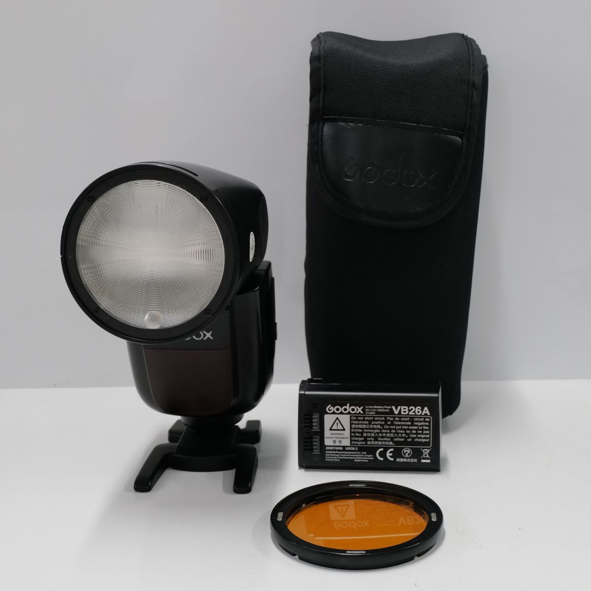 Godox V1S ラウンドフラッシュ ストロボ USED美品 TTL 本体+バッテリー 76Ws SONY用 完動品 中古 CP5537 Godox V1S ラウンドフラッシュ ストロボ USED美品 TTL 本体+