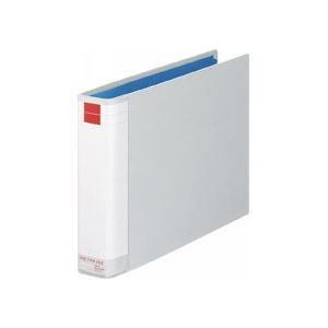 まとめ ライオン事務器パイプ式ファイル 環境 両開き A4ヨコ 300枚収容 30mmとじ 背幅51mm ライトグレー No.732RK 1冊