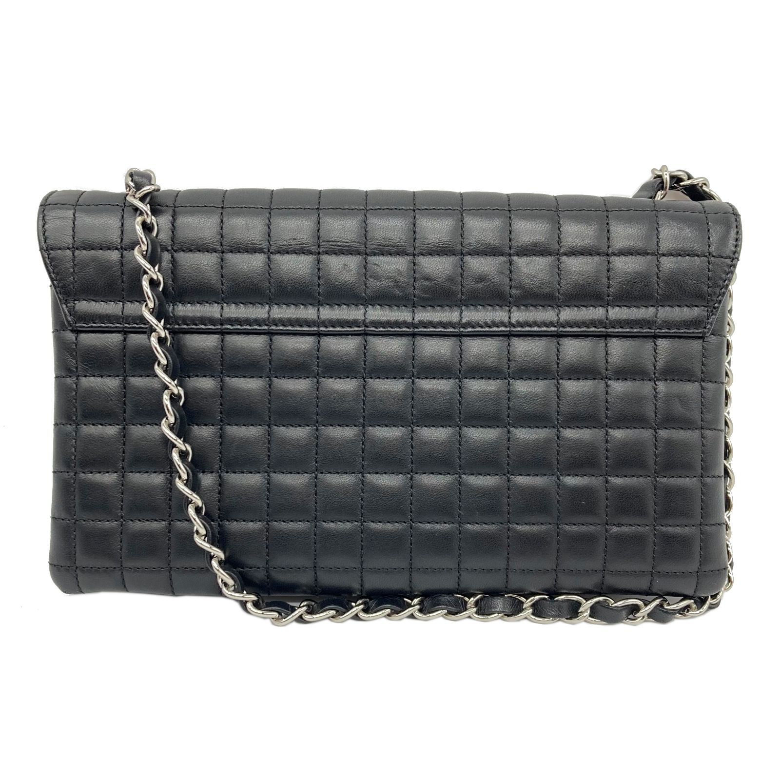 『正規品』CHANEL カメリア No.5 ハンドバッグ シャネルカメリア NO.5 チェーントートバッグ 黒 シルバー金具