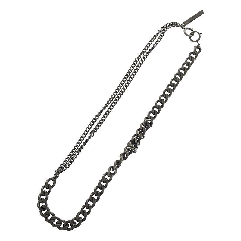 S'YTE YOHJI YAMAMOTO / サイトヨウジヤマモト | 6-WAY CURVED CHAIN BRACELET NECKLACE カーブチェーン ブレスレット ネックレス | アンティークシルバー | メンズ