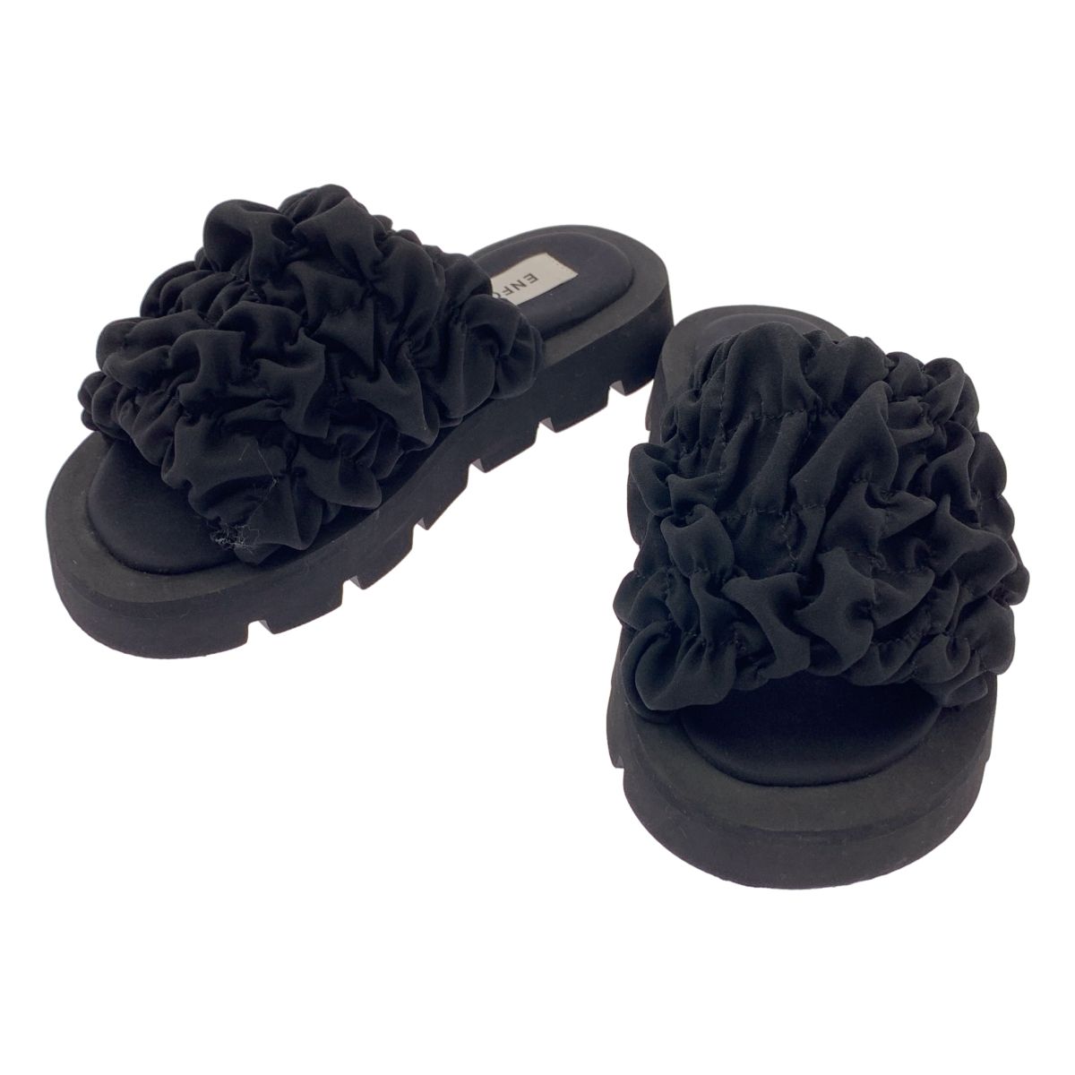 ENFOLD | エンフォルド | WAVE SANDAL ウェーブ サンダル | 37 | ブラック | レディース