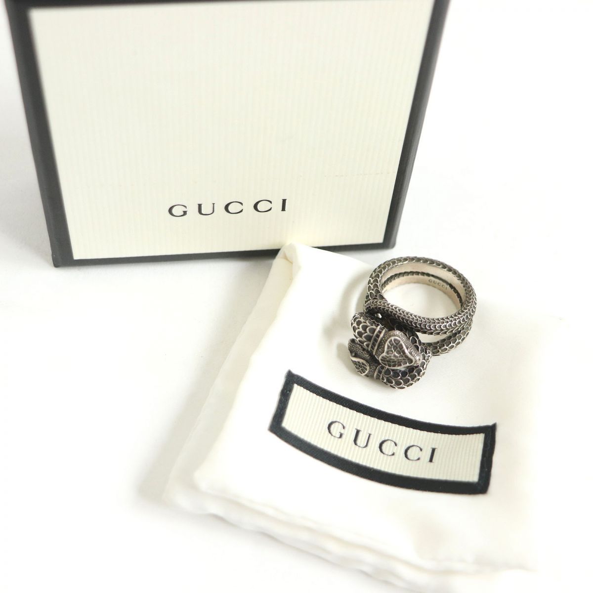 美品□GUCCI グッチガーデン 525177 スネークモチーフ Ag925  