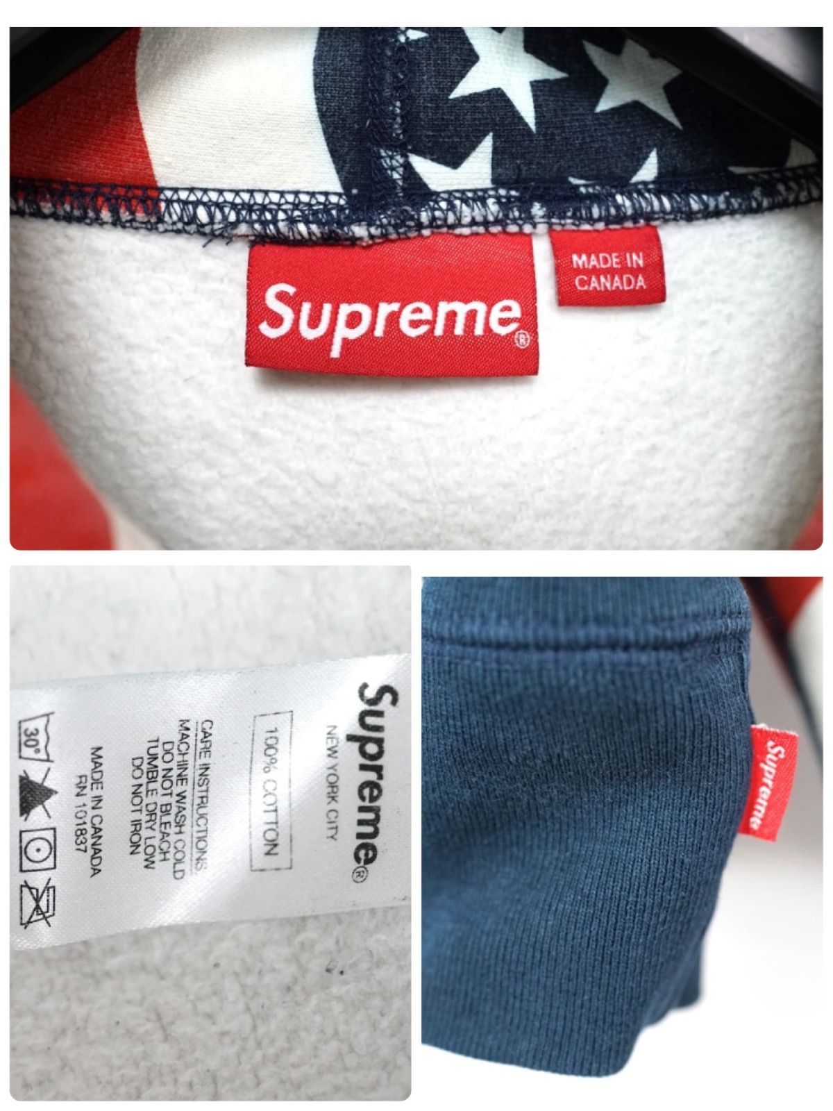 supreme 2014 BOXロゴフーディー　アメリカンフラッグ 2014FW Supreme Box Logo Hooded Sweatshirt American Flag