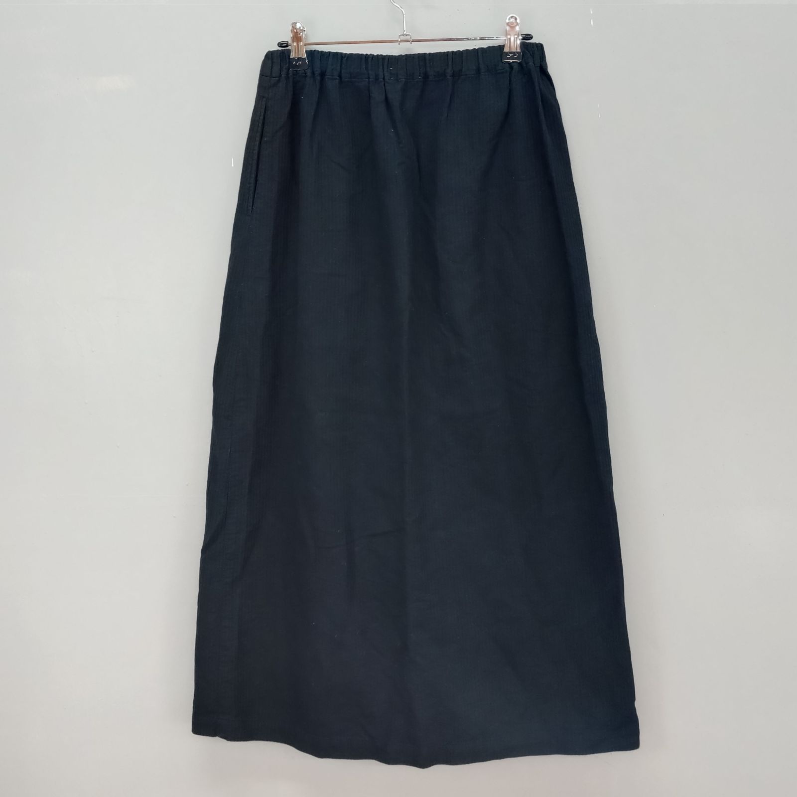 Plantation M サイズ ロングスカート 日本製 コットン100% ブラック 