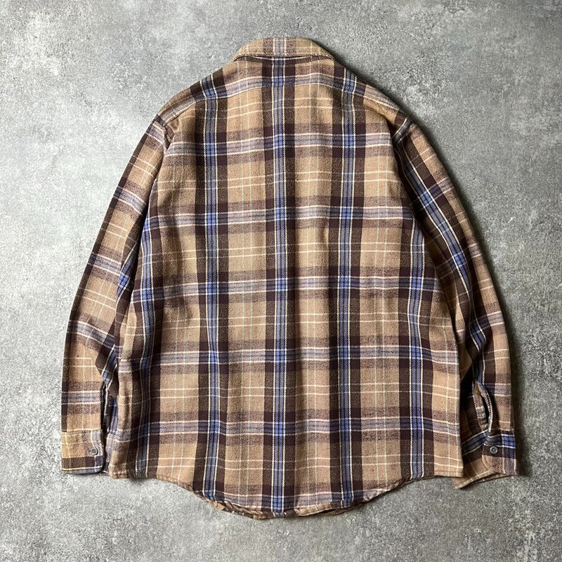 70s USA製 FROSTPROOF チェック ヘビー フランネル シャツ L