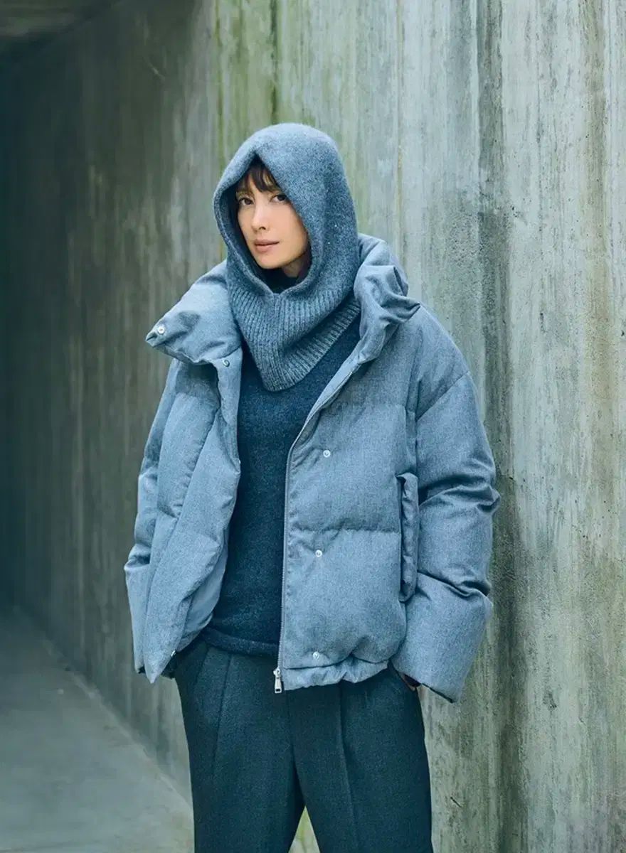 G studio ハンガリーグース ヘリンボーン ショートパファージャケット 24FW