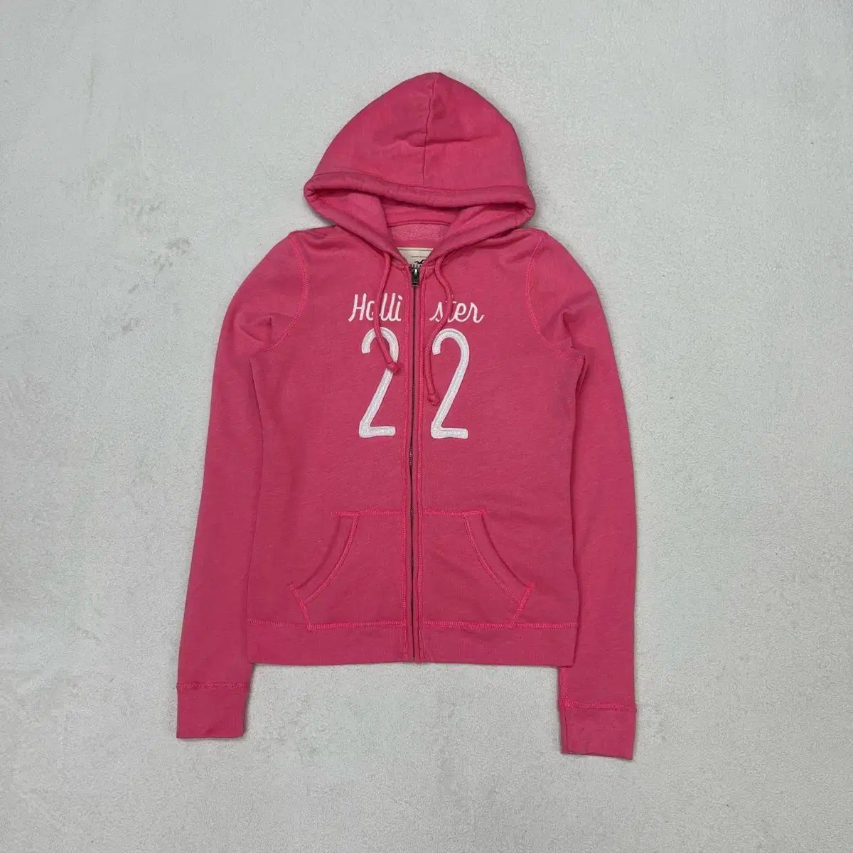 Hollister(ホリスター) ピンク ジップアップパーカー フード付き