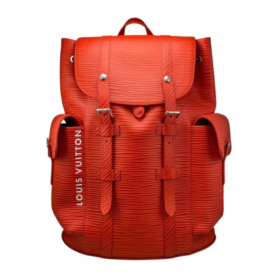 E4086 ルイヴィトン リュックサック クリストファーMM バックパック M23764 エピ ロゴ レッド LOUIS VUITTON