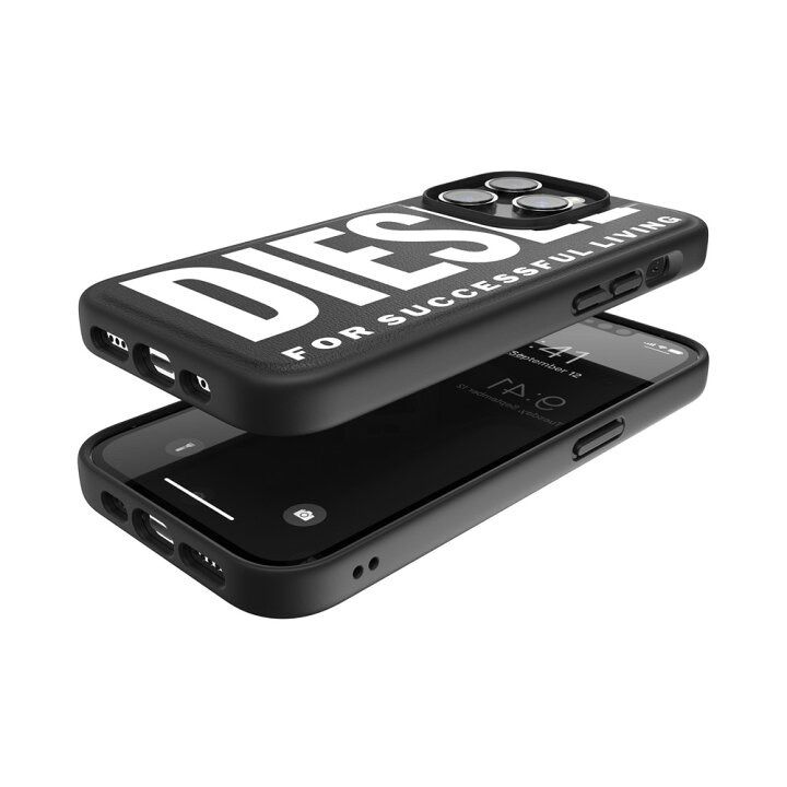 新品 DIESEL (ディーゼル) iPhone14用 BK/WH プレミアム 新品⭐︎DIESEL (ディーゼル) iPhone各種 BK/WH プレミアム