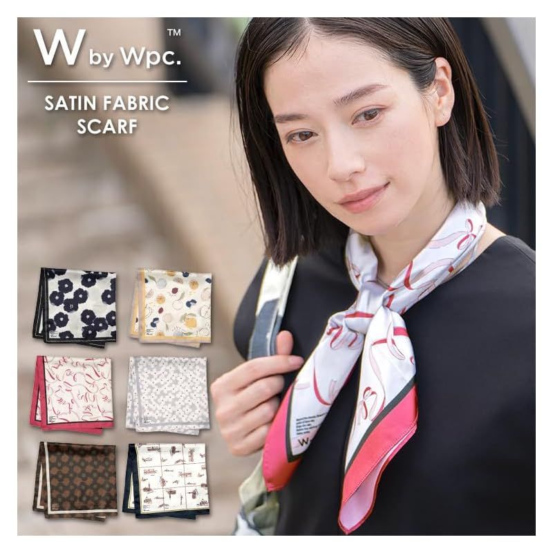 ☆彡[ワールドパーティー] 【2024】 Patterns サテンスカーフ ピオニ