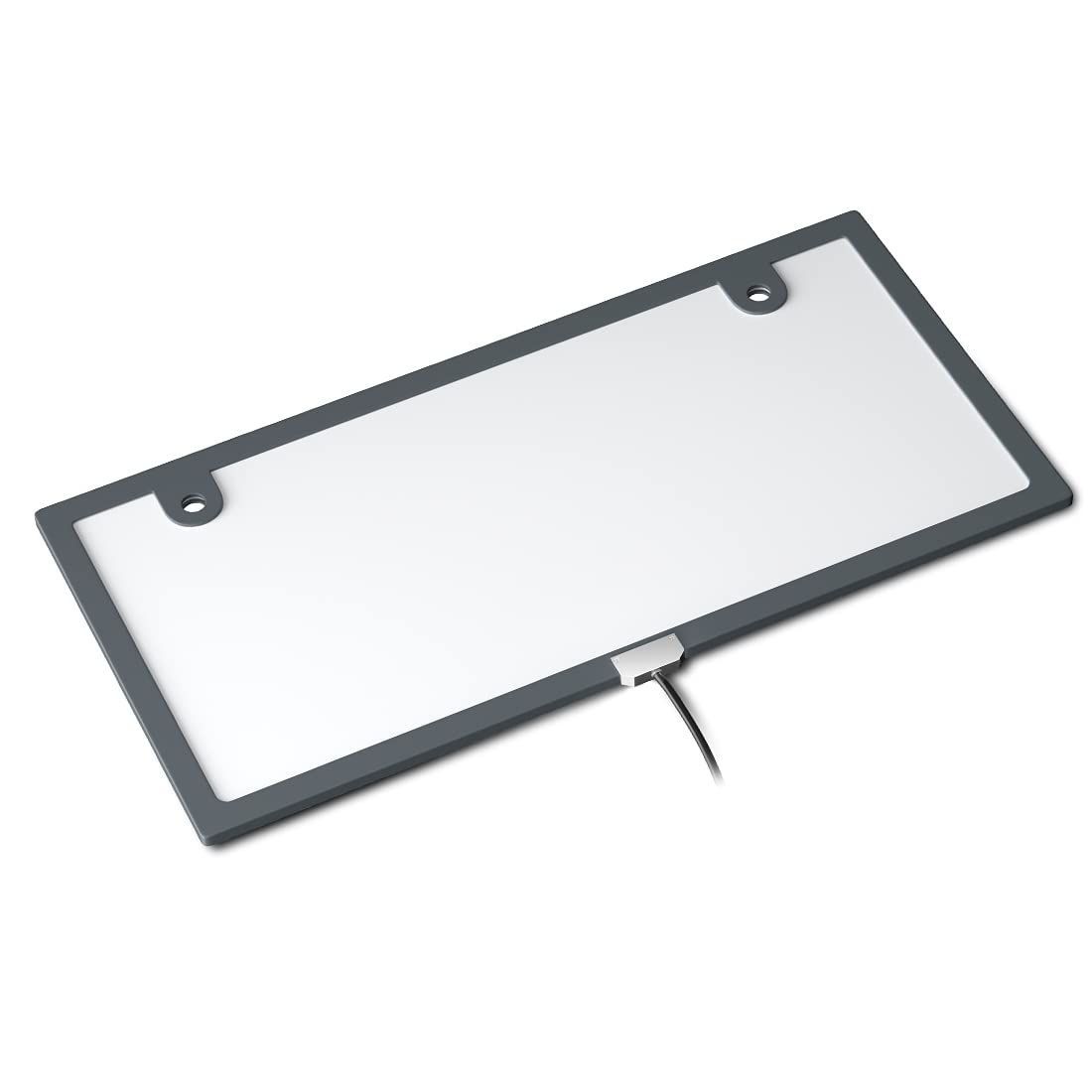 新品 POOPEE 字光式LEDナンバープレートLED 電光式 ナンバー プレート IP67完全防水 ホワイト 全面発光 超高輝度 極薄6mm 車検対応 12V専用 1枚