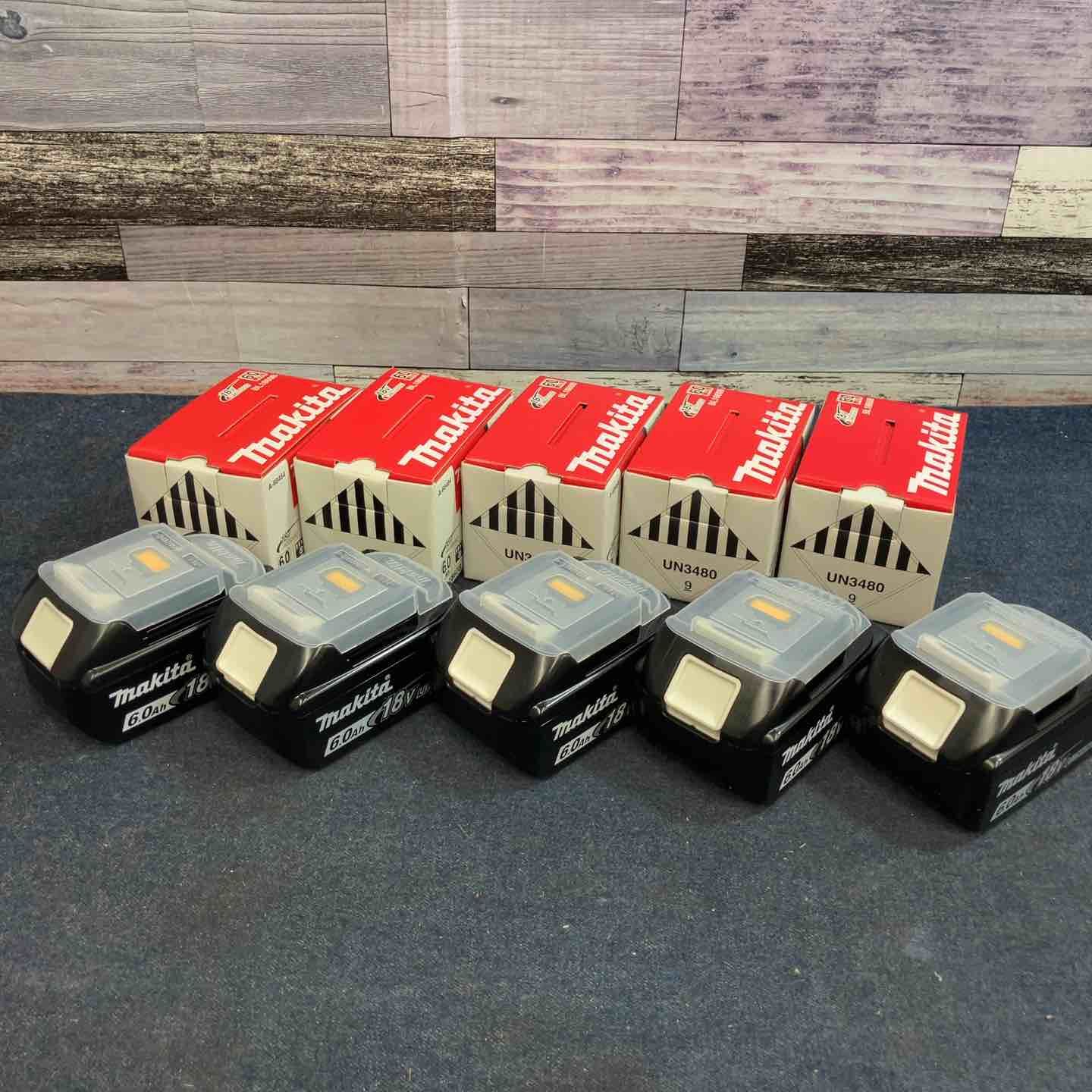 マキタ makita リチウムイオンバッテリー 18V|6.0Ah BL1860B 5個セット 八潮店