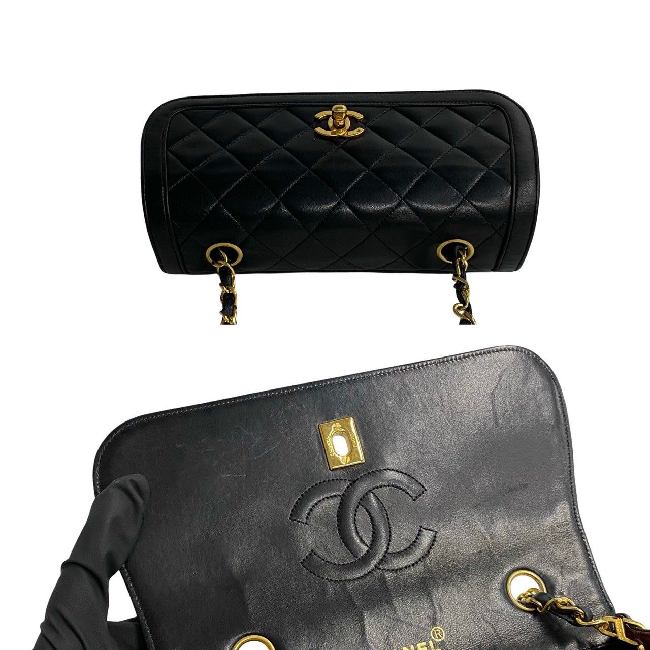 極 美品 箱 袋付き カード シール有 1番台 CHANEL シャネル マトラッセ 