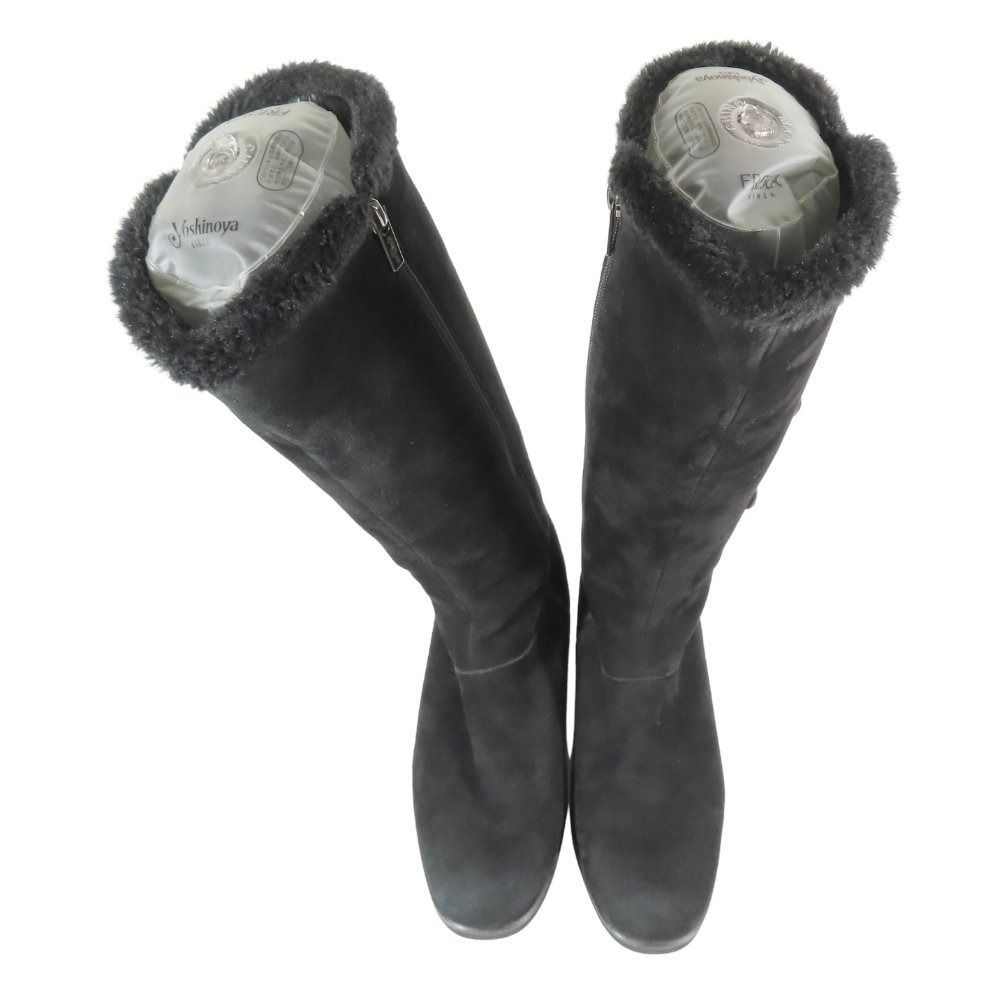 FENDI グレー ロングブーツ ウェッジヒール Louise ルーイ ブロック