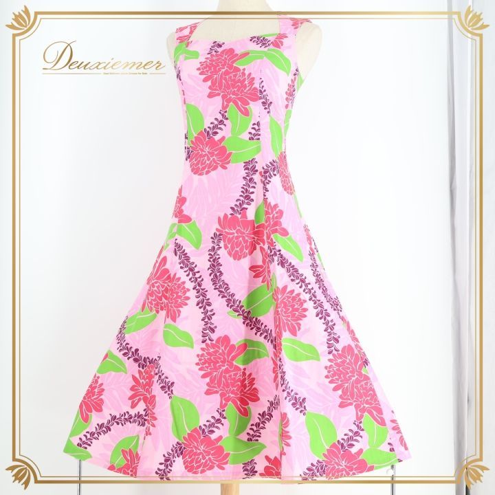 ハワイ製 フラダンス衣装】パープル u´ino! ワンピース ドレス 紫