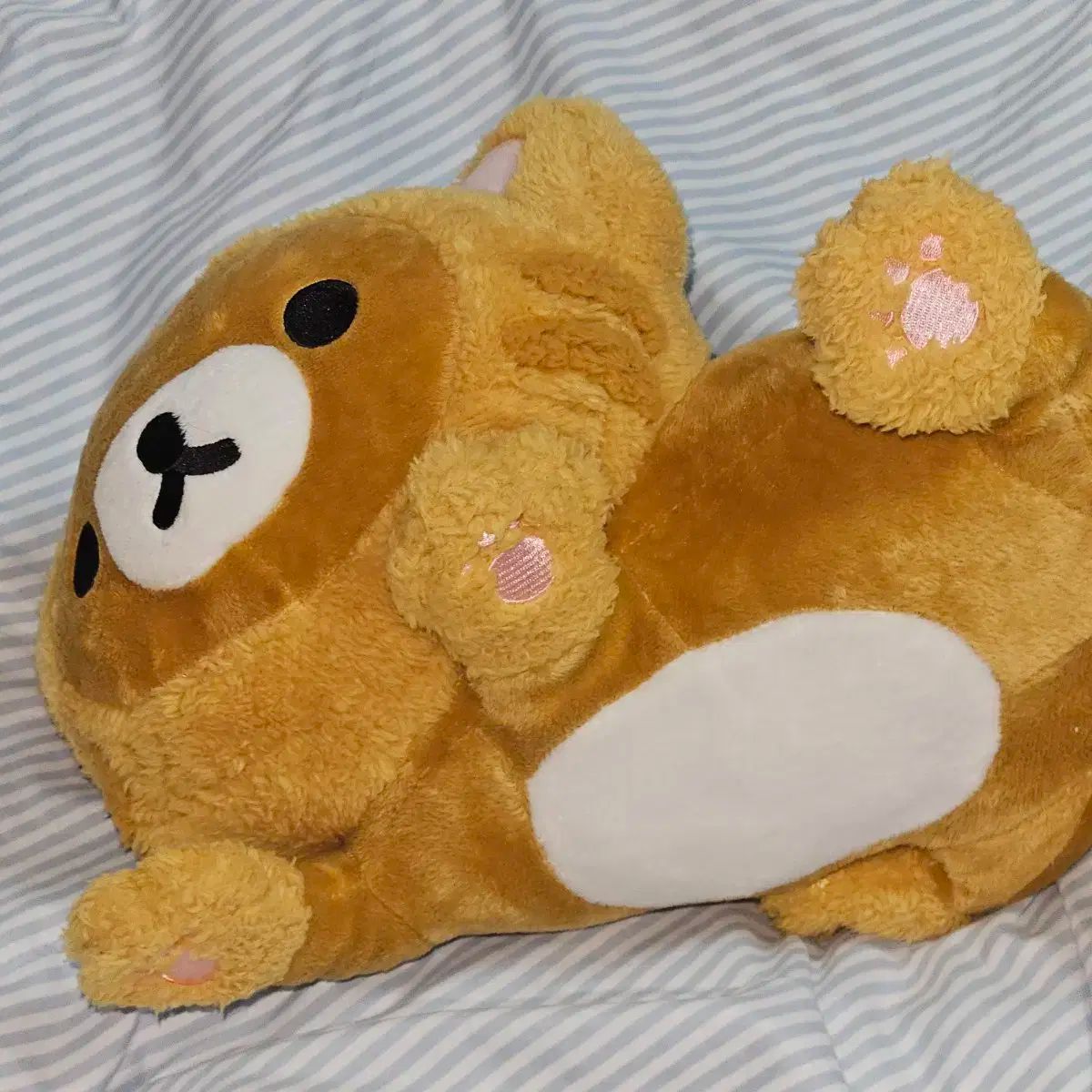 私 寝る 猫 リラックマ クッション レトロ ヴィンテージ 中型 人形 キーホルダー