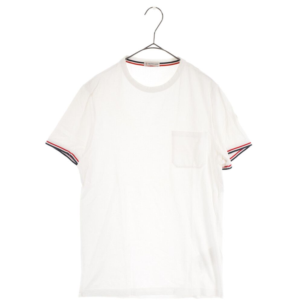 MONCLER Ｔシャツ サイズＭ モンクレール 半袖 白 ホワイト ワッペン ...