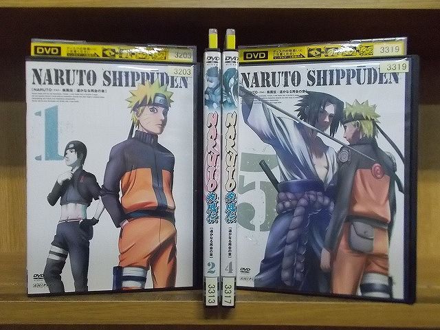 DVD NARUTO ナルト 疾風伝 遥かなる再会の章 1〜5巻(3巻欠品) 4本