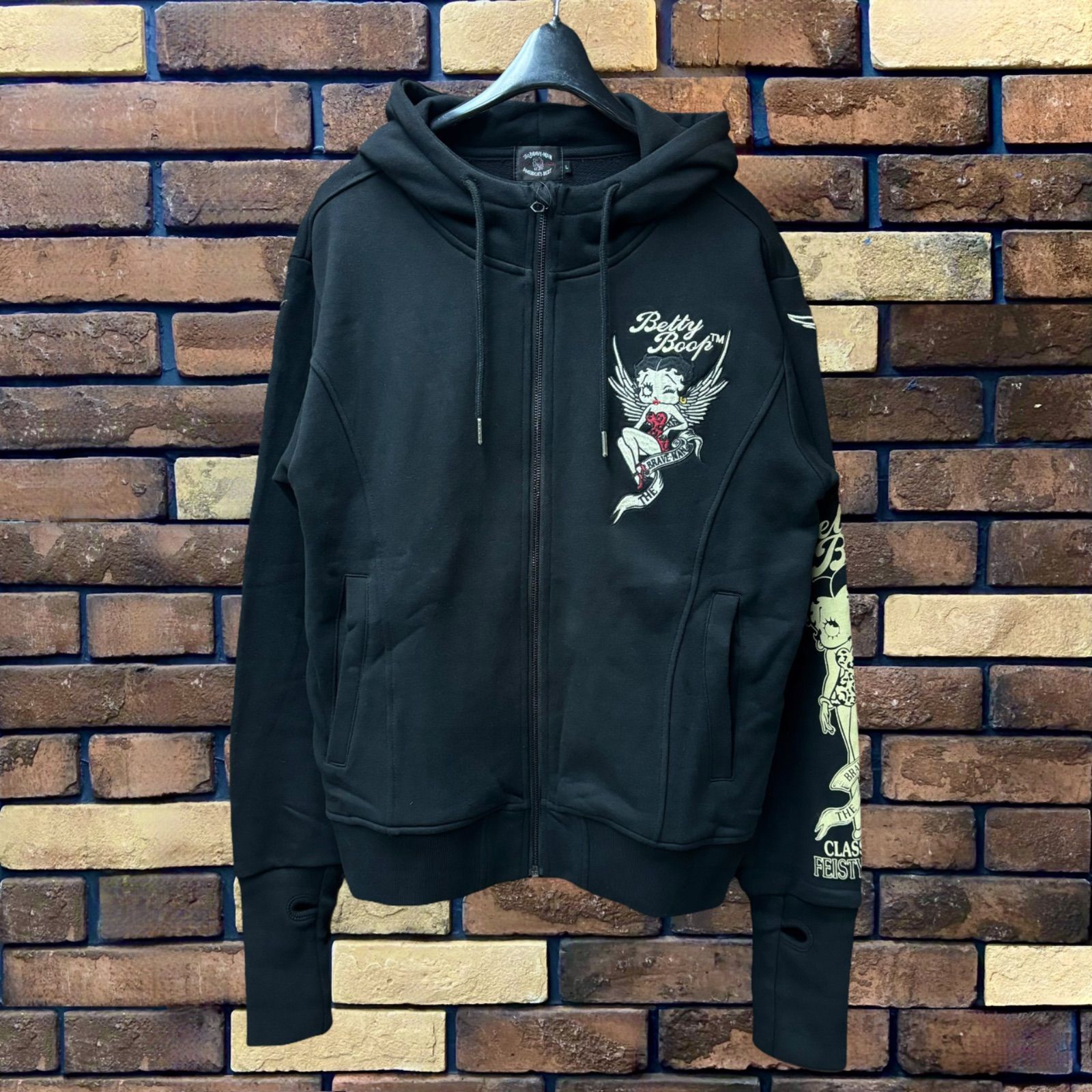 BETTY BOOP 裏毛ZIPパーカー】The BRAVE-MAN ブレイブマン コラボ  