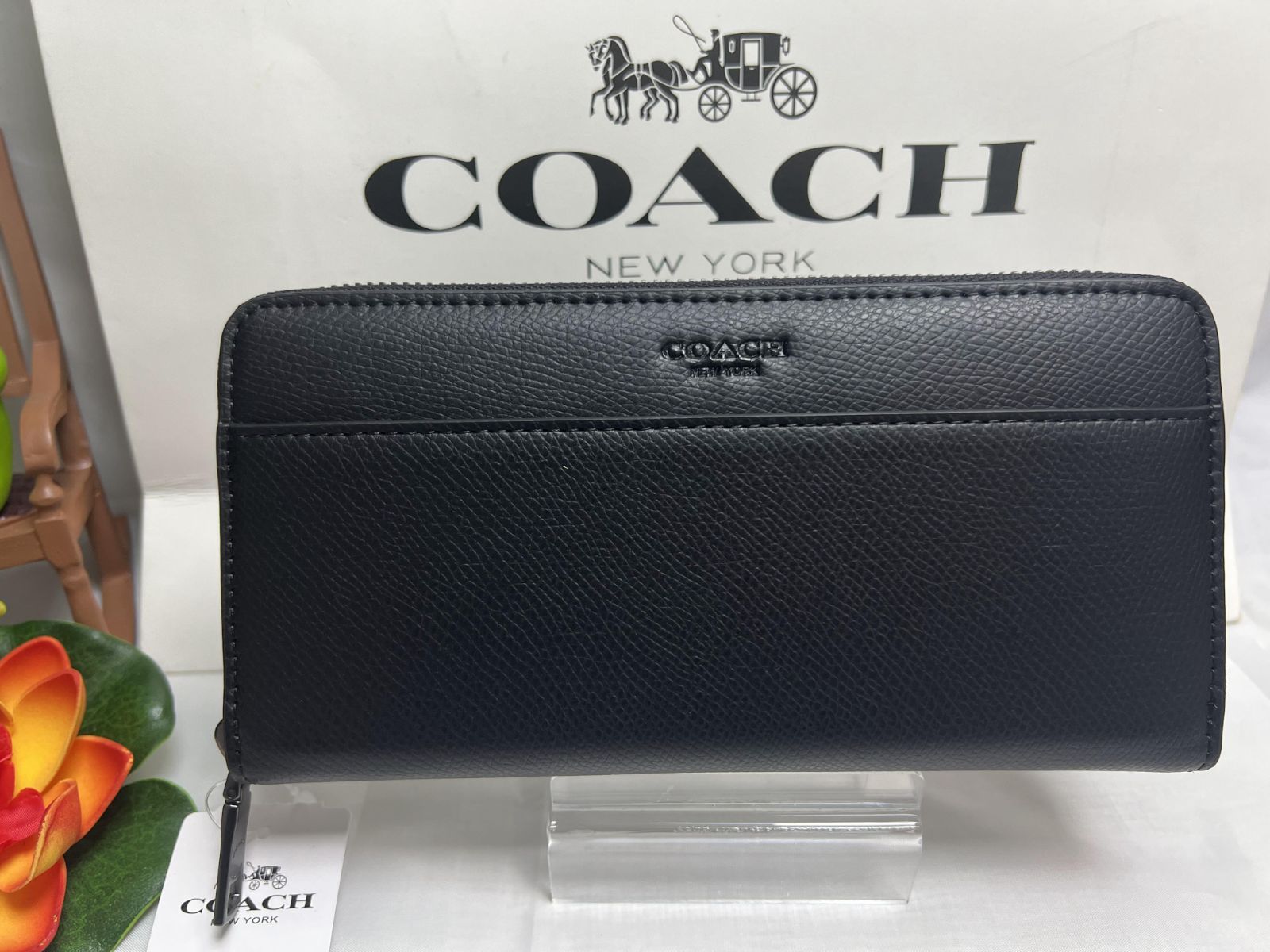 コーチ COACH 長財布 財布 アコーディオン ジップ アラウンド クロス 