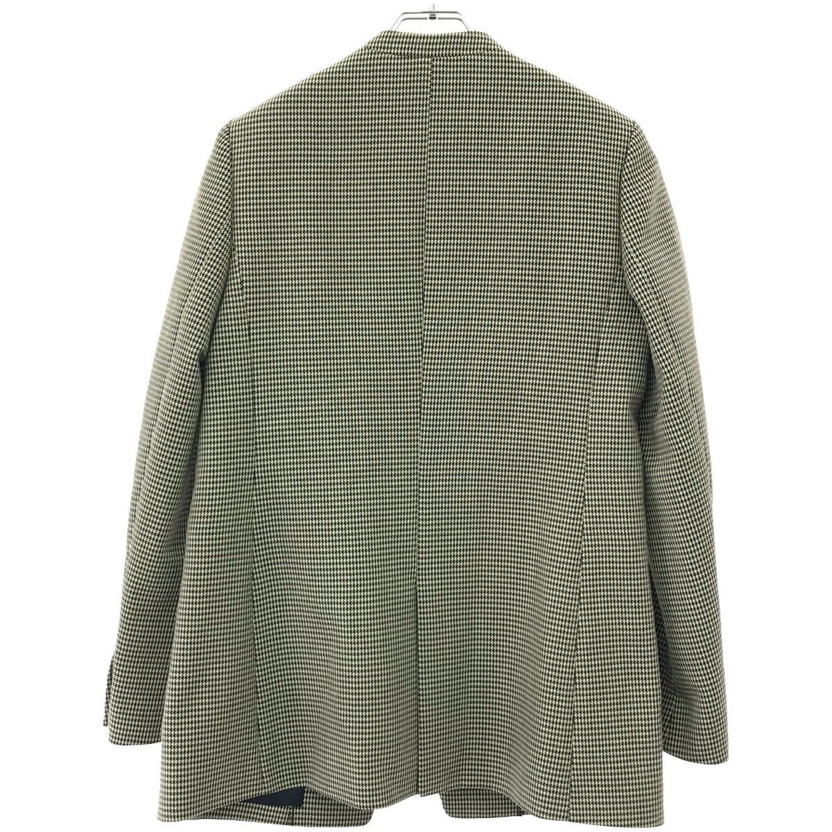 新品タグ付き　noble eleni ブラックノーカラージャケット NOBLE ノーカラージャケット ホワイト NOBLE ノーブル ウールブレンド