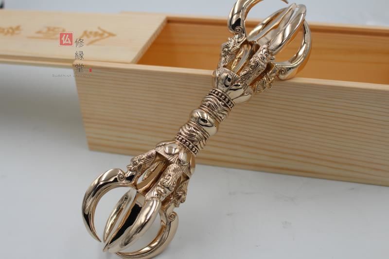 修縁堂】 密教法器 大理五鈷金剛杵 法具 真鍮製 vajra 16CM - メルカリ