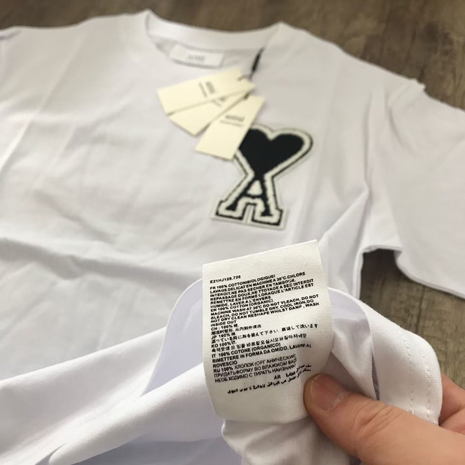 新品未使用 男女兼用 AmiParis アミパリス 半袖 Tシャツ ホワイト 