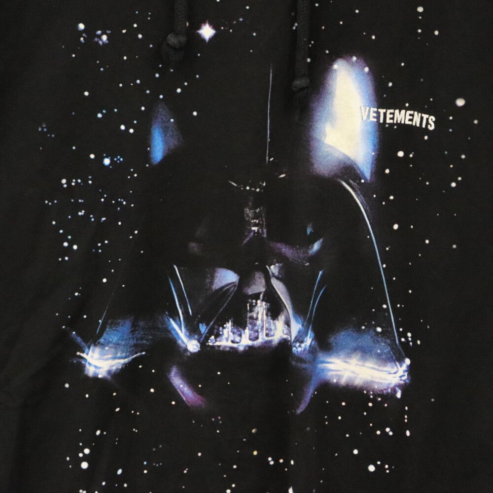 VETEMENTS (ヴェトモン) ×STARWARS DARTH VADER HOODIE ×スターウォーズ ダースベイダー プリントプルオーバー フーディ パーカー ブラック USW21LS020 - メルカリ