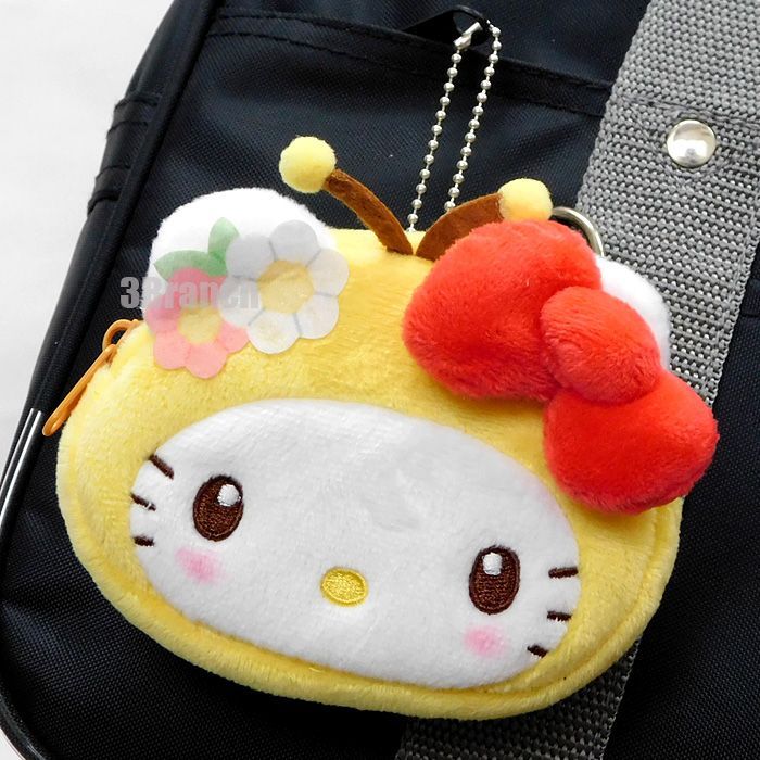 サンリオ　マイメロディ　ミニポーチ　コインケース 新品 サンリオ ミニフェイスポーチ ミツバチ ハローキティ