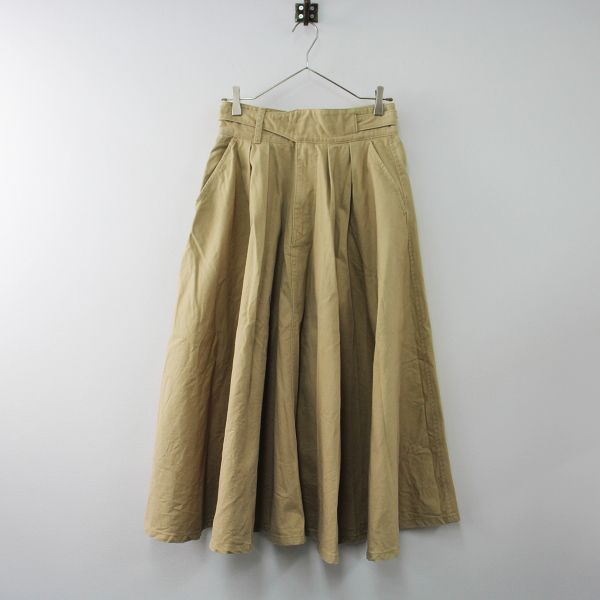 SINME シンメ GURKHA SKIRT グルカスカート 28/ベージュ フレア ワイド  