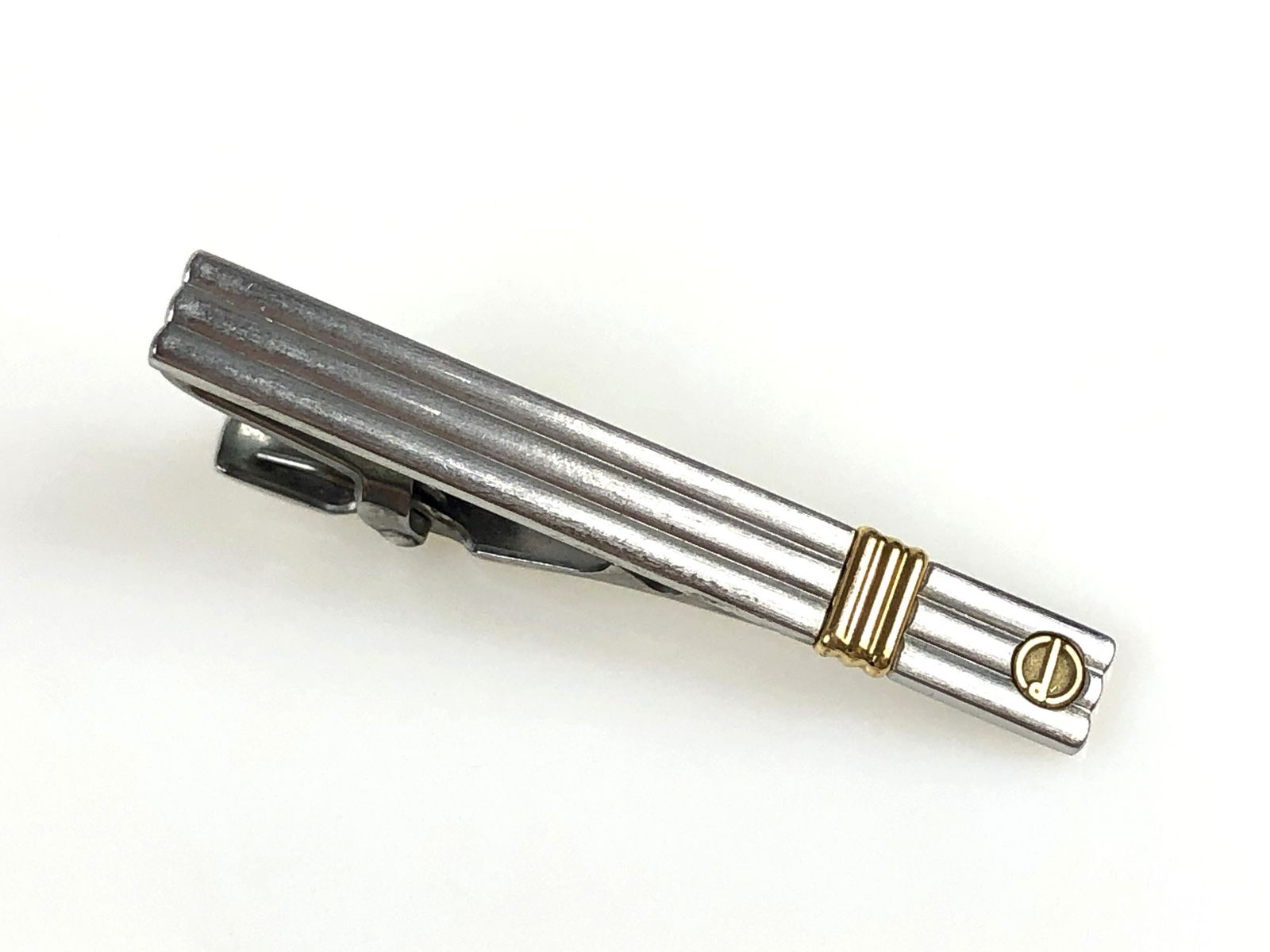 ダンヒル dunhill dロゴ ネクタイピン ゴールドカラー×シルバーカラー