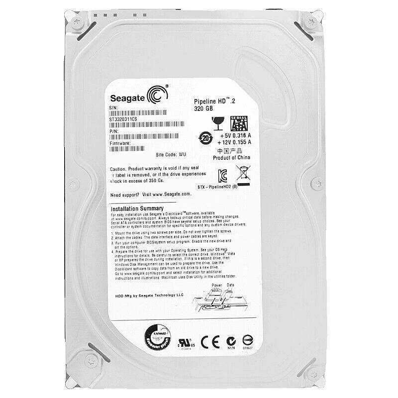 ハードドライブ Seagate 320Gb ST3320311CS 8Mb キャッシュ 5900Rpm SATA II 3 5 インチ
