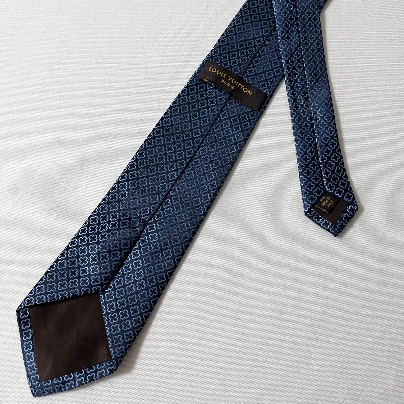 美品 LOUIS VUITTON ルイヴィトン ネクタイ シルク100% ブルー系