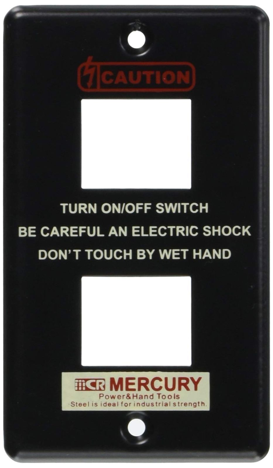 数量 スイッチプレート 2ヶ口 マーキュリー マットブラック デザイン小物 キーストーン