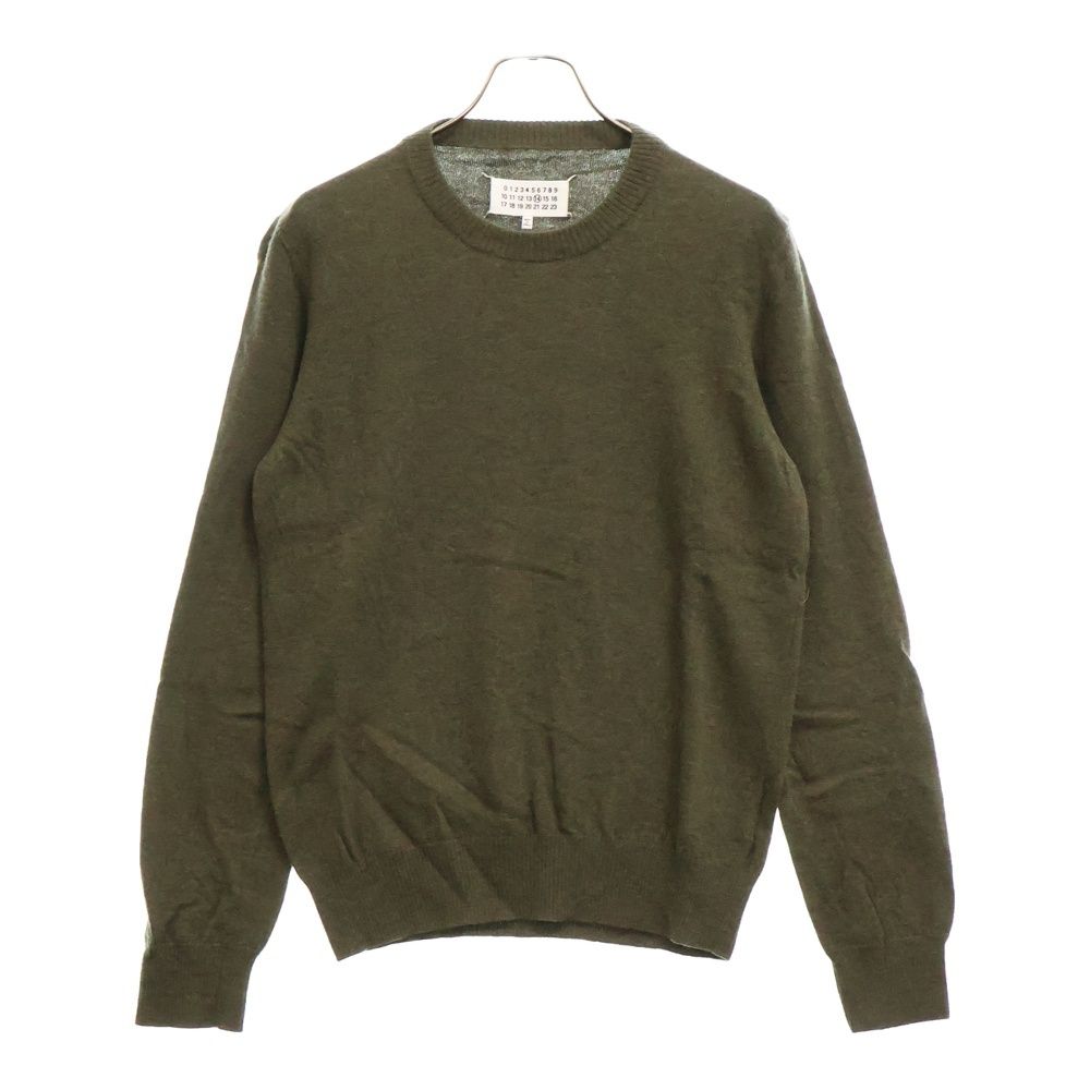 【新品】マルジェラ エルボーパッチニット セーター 緑 S Maison Margiela 14 (メゾンマルジェラ) 16AW レザー エルボーパッチ