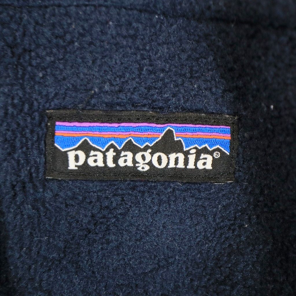 patagonia パタゴニア SYNCHILLA シンチラ フリースジャケット 防寒 アウトドア ネイビー (メンズ M) 中古 古着 N6031