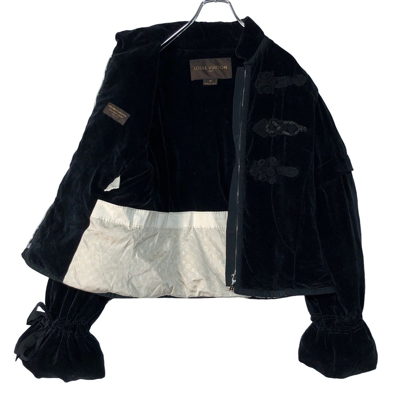 ルイヴィトン ノー ジャケット モノグラム ベルベット チャイナジャケット