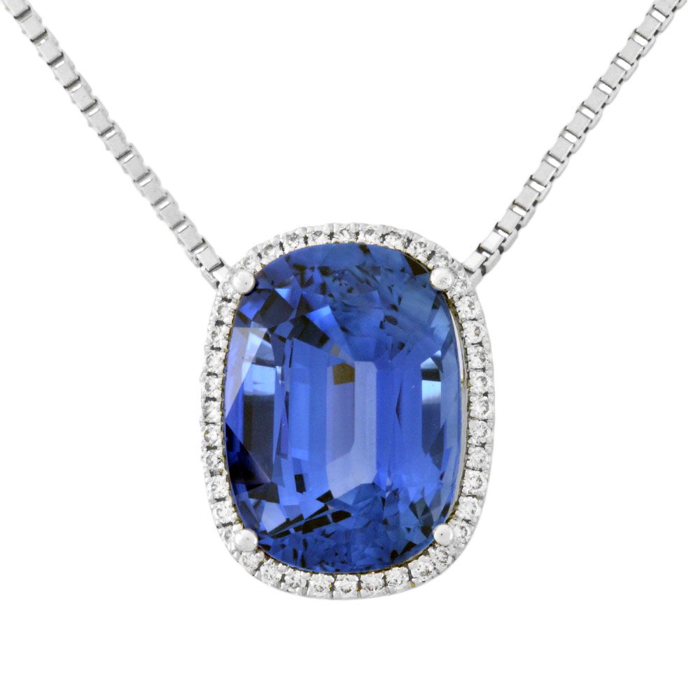 タサキ TASAKI ネックレス サファイア 6.240ct Pt900 K18WG プラチナ  