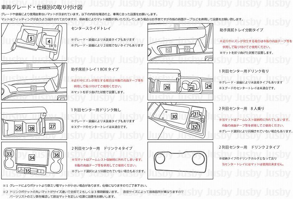 メルカリShops - 新型ヴォクシーノア用インテリアラバーマット ドアポケットマット 90系VOXY