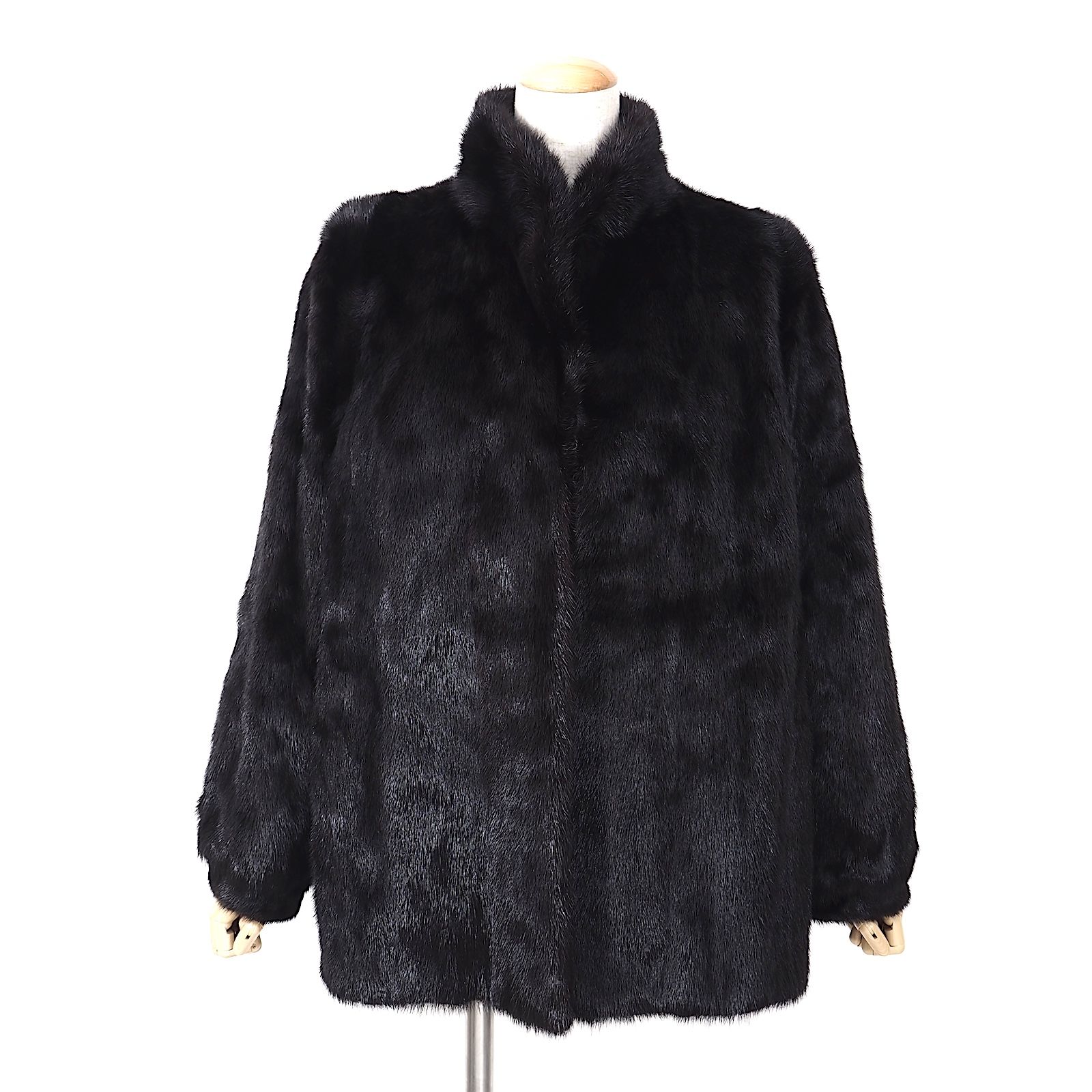 SAGA MINK サガミンク銀サガ ミンクファー リアルファー 毛皮 コート ジャケット 艶やか 柔らか 11号 L レディース 5-OIF493