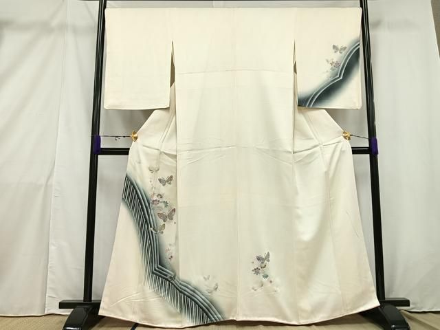 平和屋着物○本塩沢 舞蝶文 正絹 逸品 CAAV6788vf