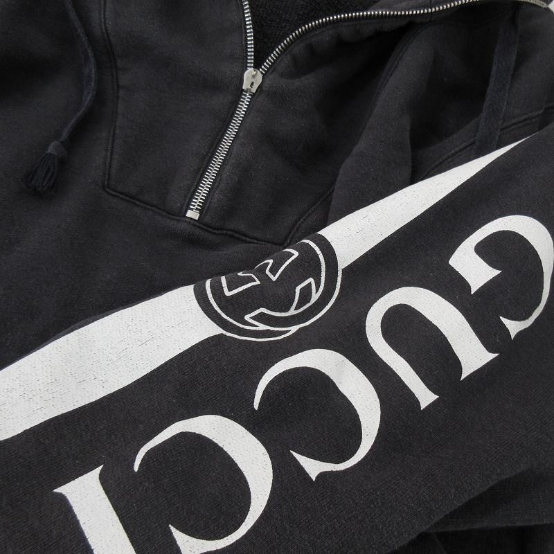 GUCCI ヴィンテージ ロゴオーバースウェット 80s USA製 ブートレッグ グッチ ビッグ ロゴ プリント