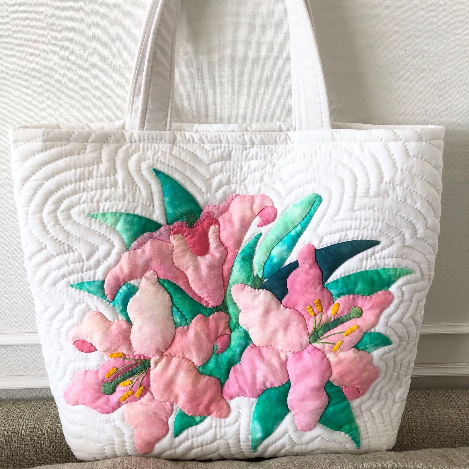 ショップ ユリのハワイアンキルトバッグ ハンドメイド