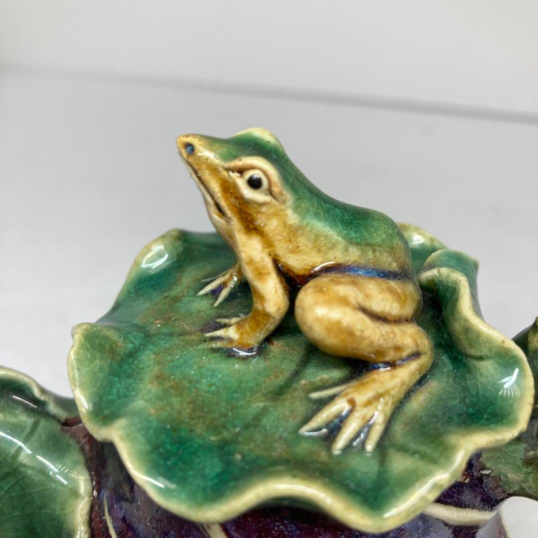 中国美術　繊細彫　カエル取手　急須　高さ14.5cm 東H5-0703③ m96637516546_1.jpg?1688372194