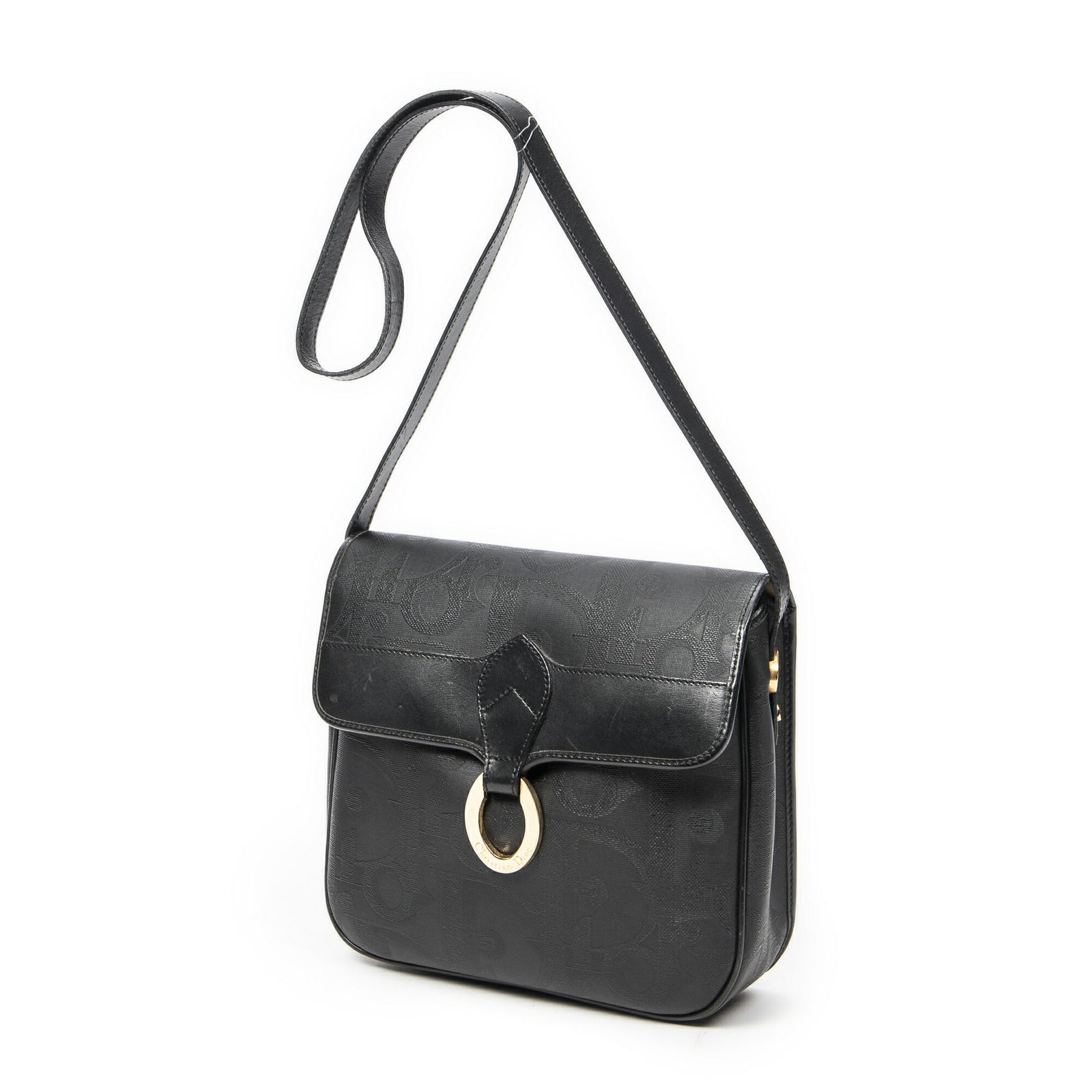 工場 ディオール ボストンバッグ トロッター オーバル PVC レザー 黒