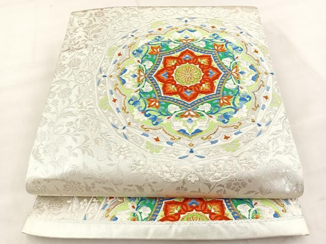 平和屋着物◎西陣 六通柄袋帯 唐織 乱菊 金銀糸 逸品 BAAE1384ns