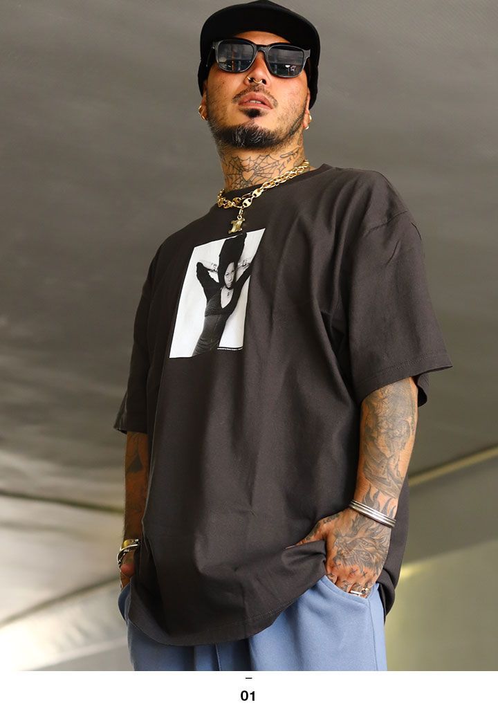DESIGNED WORLD HIPHOP Tシャツ 半袖 メンズ 黒 白 大きいサイズ