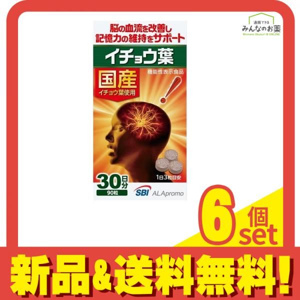 SBI イチョウ葉 サプリメント 90粒 (30日分) 6個セット まとめ売り
