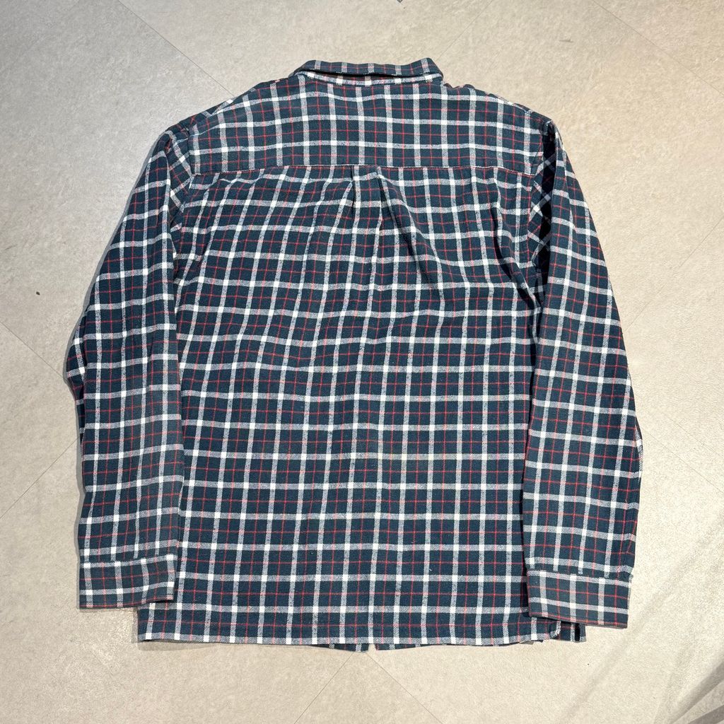 YOU【入手困難】【Stussy】【Lサイズ】【 青✖黒】 長袖チェック stussy ステューシー 00ʼs Check L/S Shirt チェックシャツ ネイビー系