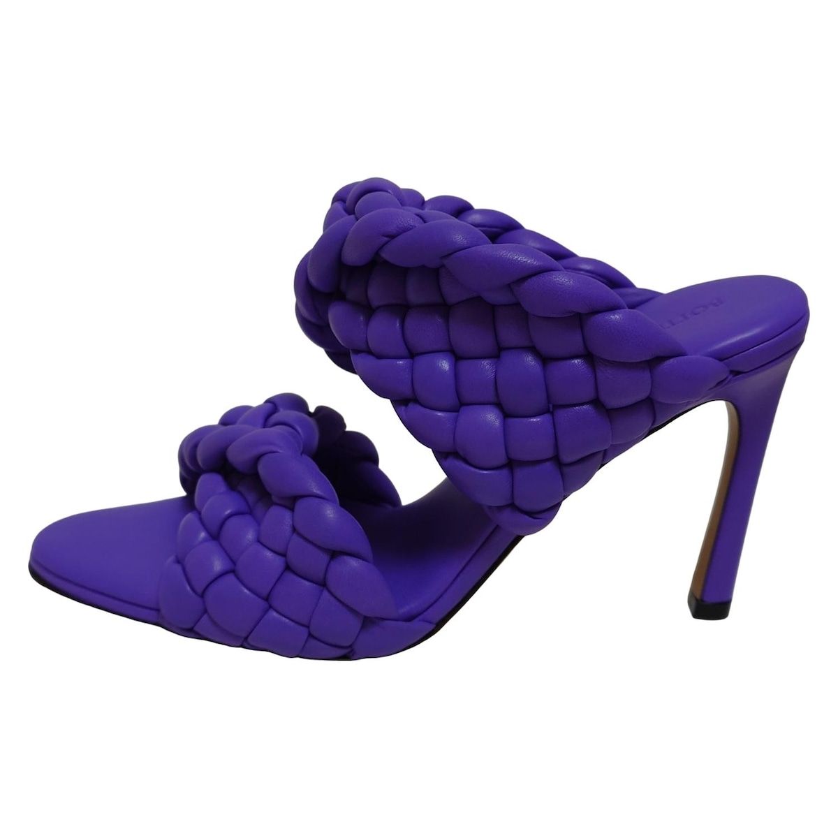 BOTTEGA VENETA ボッテガヴェネタ ミュール 36 レディース - パープル イントレチャート レザー